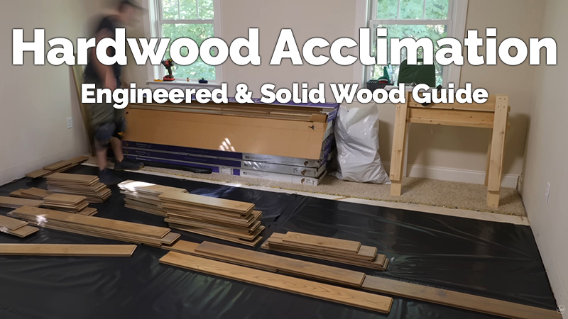 hardwood flooring acclimation shown in a realistic manner