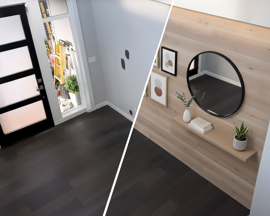 side by side wall accent project