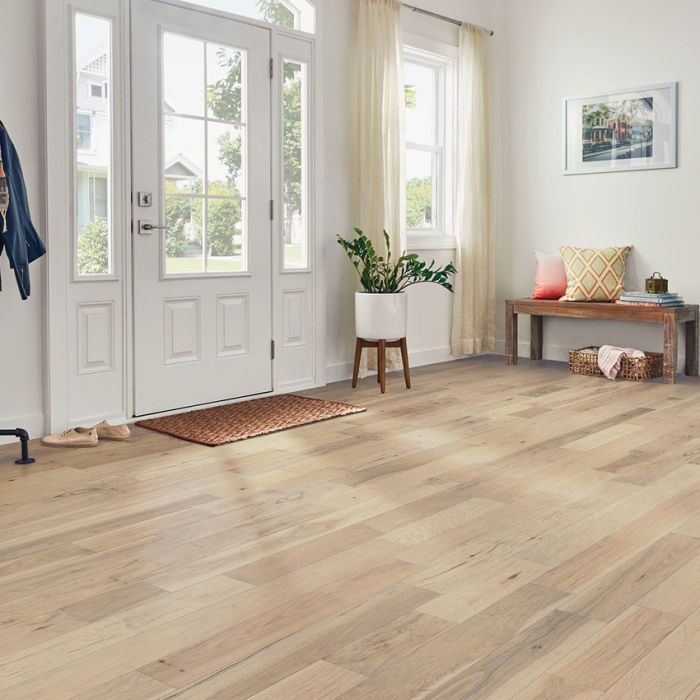 Golden hickory scraped wood flooring