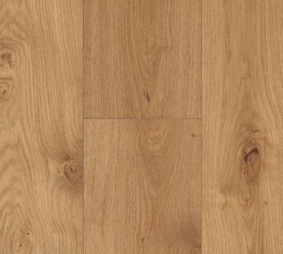 Medium brown first quality floor close up photo showing the wood grain, end joint, and hardwood color to show a customer what the look and feel of this flooring product brings to the table