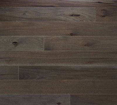 Wide Dark Cabin Grade Prefinished Hickory Flooring