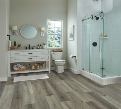 Gray Vinyl Pinelog Wide LVP Plank