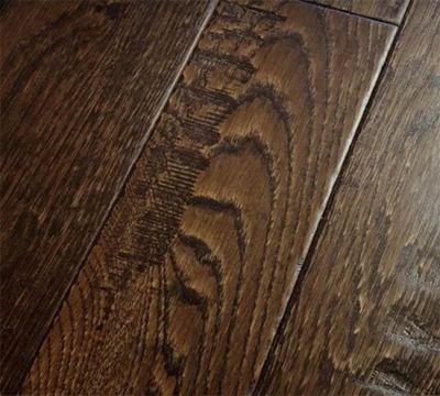 brown hand scraped hardwood flooring