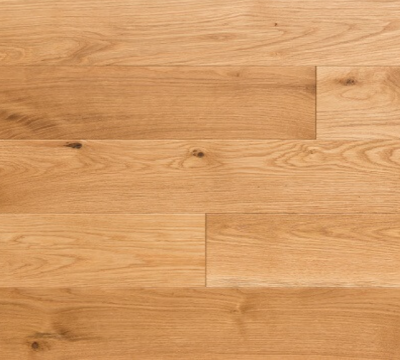 White Oak Natural Hardwood with a seven inch wide plank