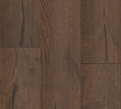 Dark Oak Engineered Wire Brushed Distressed Finish 1st quality Hardwood with a seven and a half inch wide plank close up image
