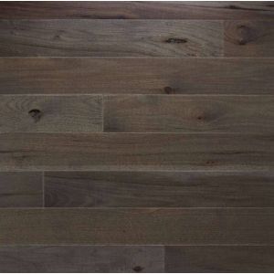 5 inch wide hickory hardwood with a Dark Wood Stain called Hickory Ember and this photo is a close up of the dark color and natural character found in this hardwood product