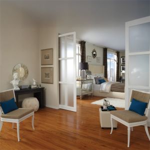 low gloss prefinished solid  BUTTERSCOTCH bedroom picture