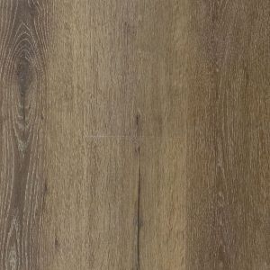 Light brown waterproof vinyl plank close up photograph to show the embossed realistic texture and the quality of the color