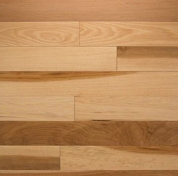 Room with Country Strip Hickory Natural solid hardwood flooring