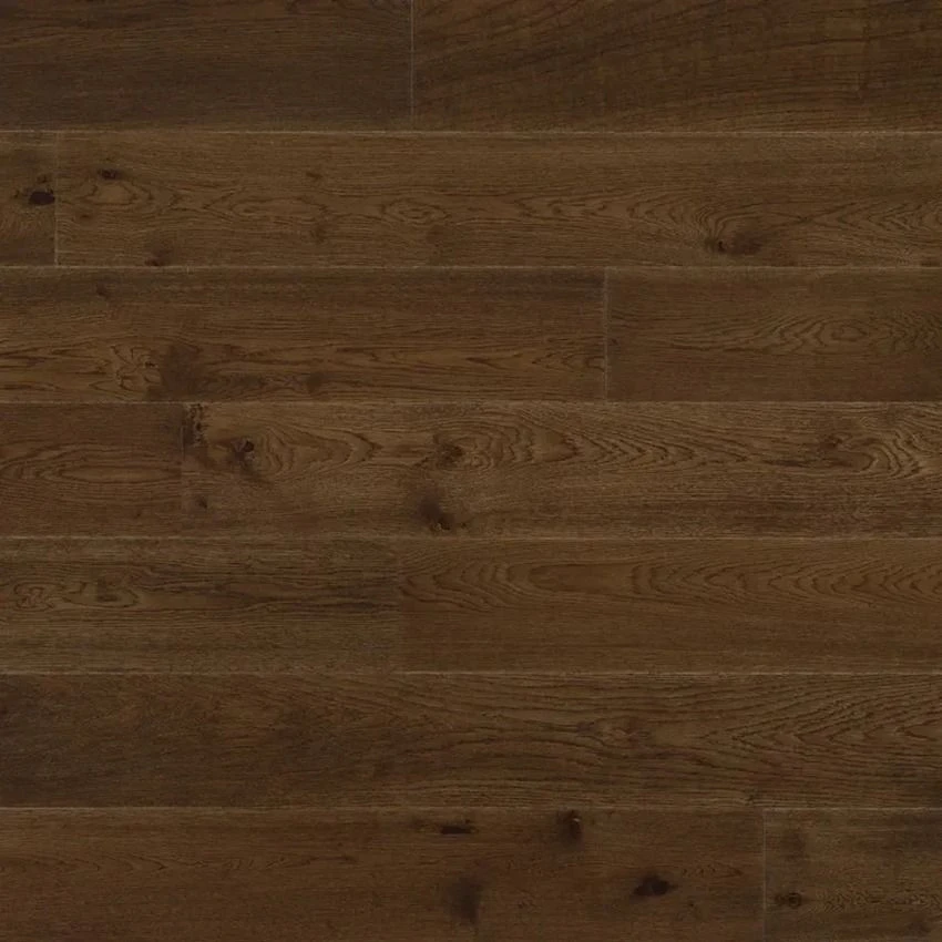 Duet Rhett's Desire 7.5 inch wide plank engineered hardwood dark stain close up
