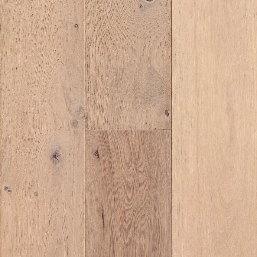 Noble's Way Winter River light textured engineered hardwood close up