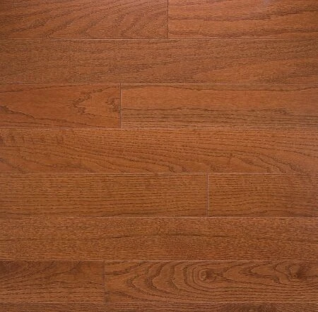 Room with wide, dark mocha-colored solid hardwood flooring