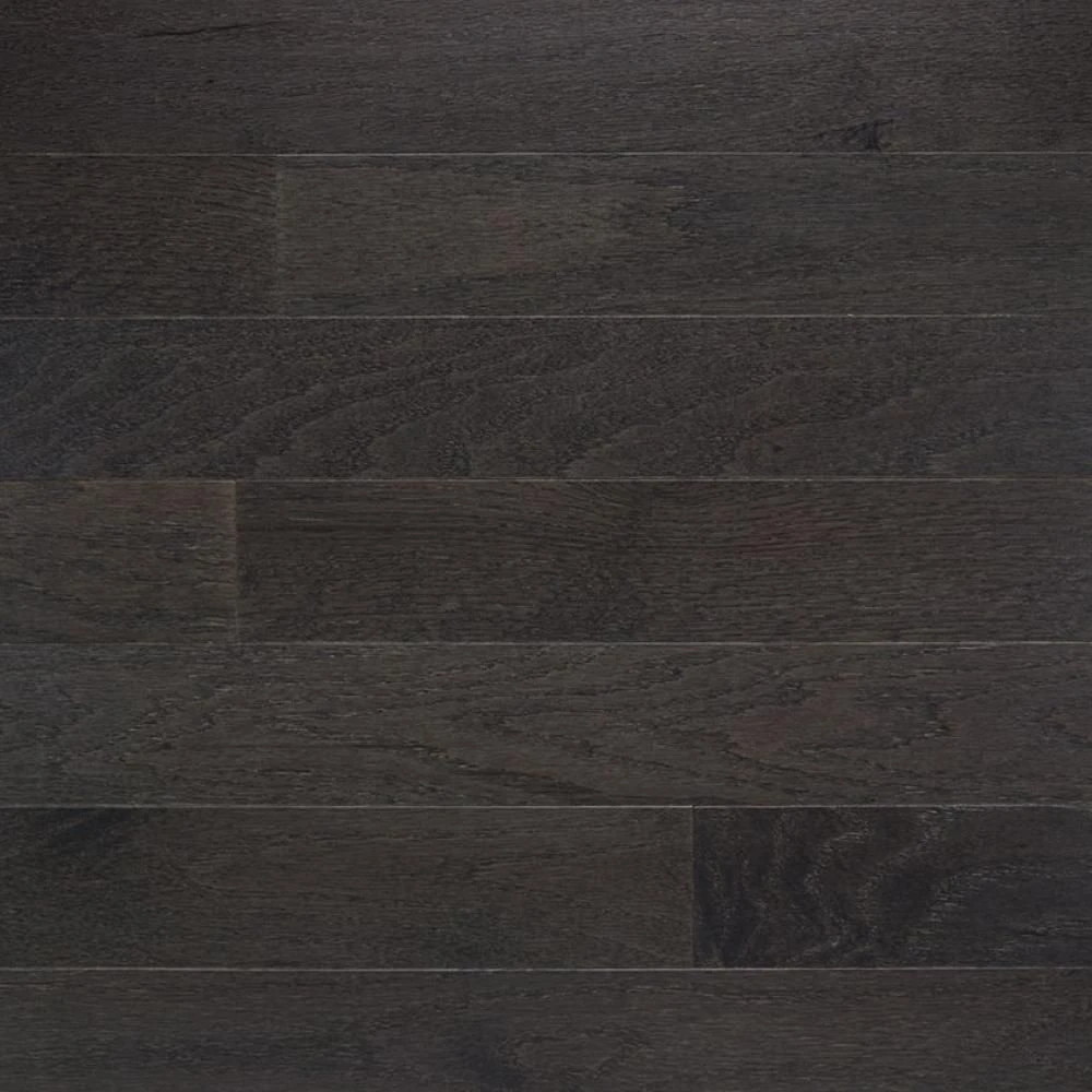 Modern room with Antique S Urban Gray wirebrushed solid hardwood flooring