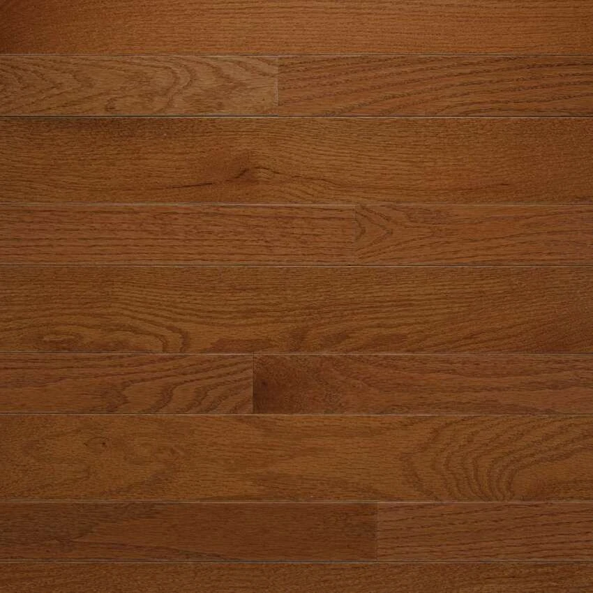 Living room with Glossy Gunstock solid hardwood flooring